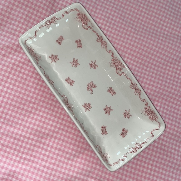 Two Piece Set Laura Ashley Vintage China Bows and Flowers - Picture 4 of 16